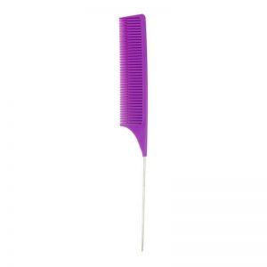 Metal Tail Weaving Comb - Purple