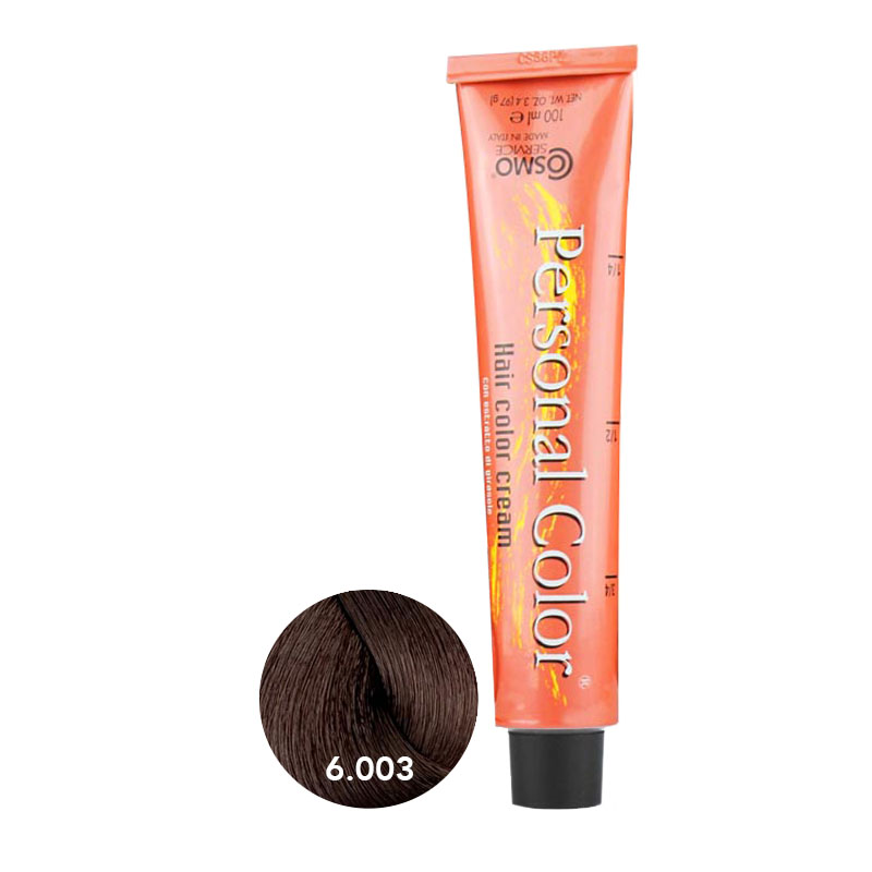 ** Buy 12 get 1 Free ** Cosmo Service Personal Color Permanent Cream 6.003 - Intense Soft Natural Brown 100ml