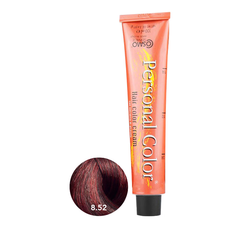 ** Buy 12 get 1 Free ** Cosmo Service Personal Color Permanent Cream 8.52 - Mahogany Red Light Blonde 100ml