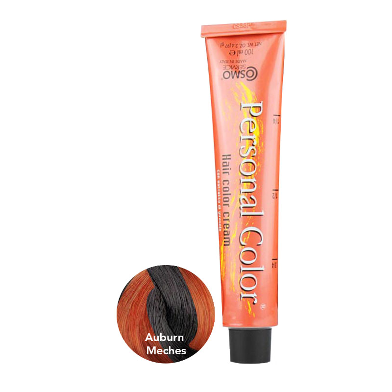 ** Buy 12 get 1 Free ** Cosmo Service Personal Color Permanent Cream Auburn Meches 100ml