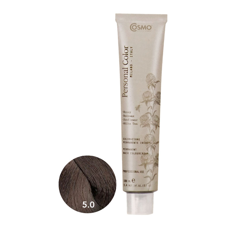 ** Buy 12 get 1 Free ** Cosmo Service Personal Color Permanent Cream 5.0 - Light Chestnut 100ml