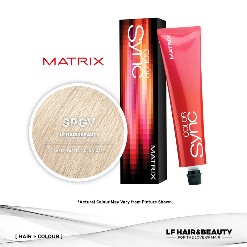Matrix Color Sync Tone-On-Tone Hair Color SPGV Sheer Pastel Gold Violet 90ml