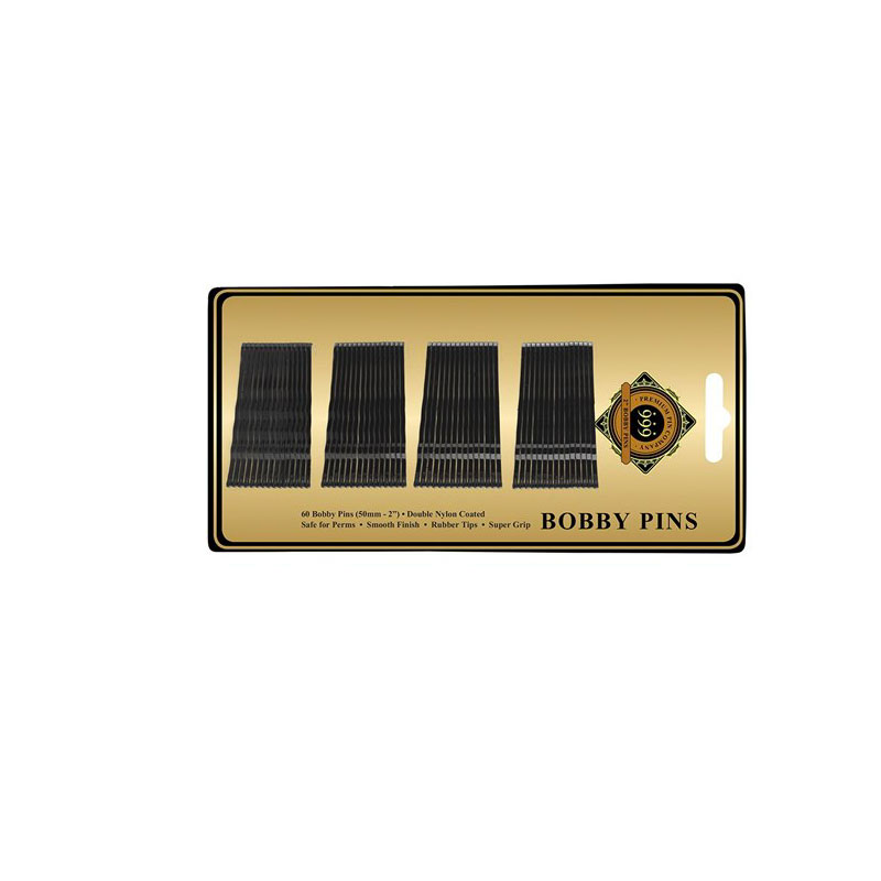 999 Bobby Pins 50mm-2" Black 60 Pcs