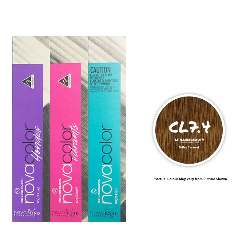 De Lorenzo NovaColor Permanent Colour CL7.4 - Toffee Caramel 60g