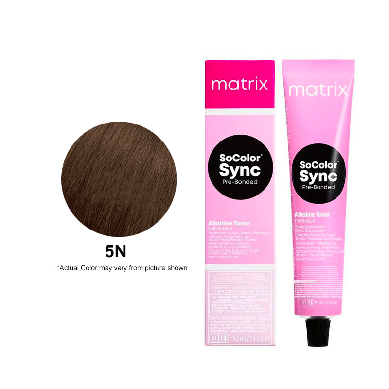 Matrix Color Sync Tone-On-Tone Hair Color 5N - Light Brown Neutral 90ml -  LF Hair and Beauty Supplies