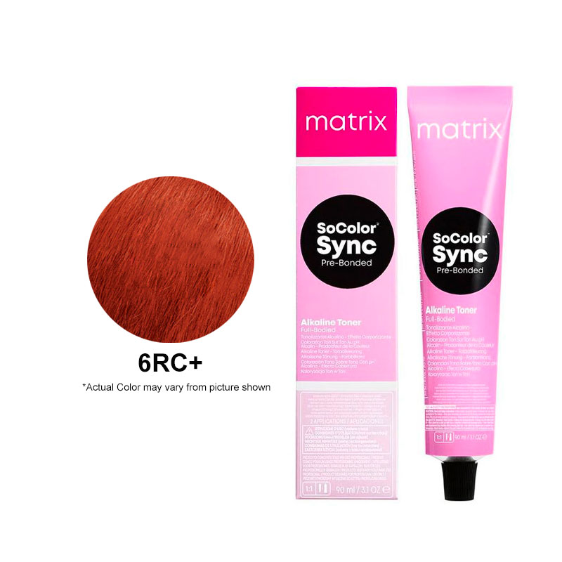 Matrix Color Sync Tone-On-Tone Hair Color 6RC+ Dark Blonde Red Copper+ 90ml