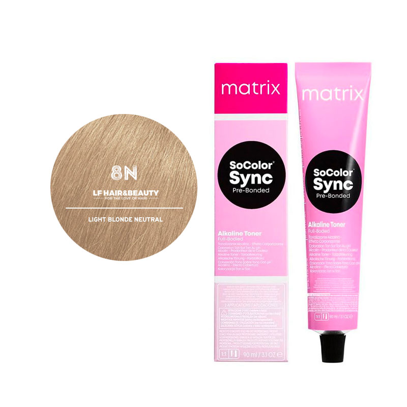 Matrix Color Sync Tone-On-Tone Hair Color 8N - Light Blonde Neutral 90ml