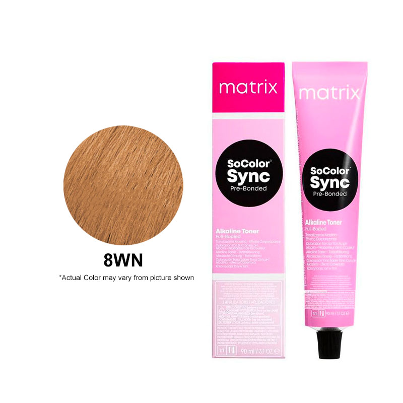 Matrix Color Sync Tone-On-Tone Hair Color 8WN Light Blonde Warm Natural 90ml