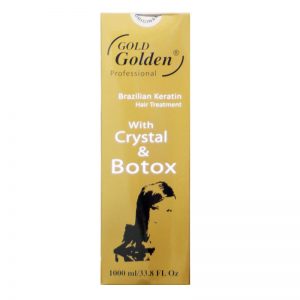 Gold Golden Professional Brazilian Keratin Hair Treatment with Crystal & Botox Original 1000ml