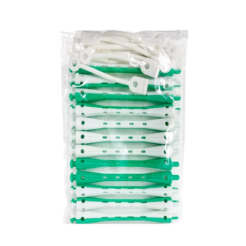 Perm Roller cold wave rods 6*91mm perm roller green and white - 12pcs