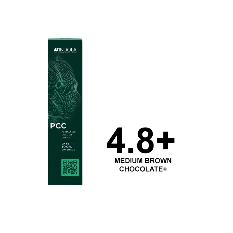 Indola Permanent Caring Color 4.8+ (4.80) Medium Brown Chocolate Plus 60ml