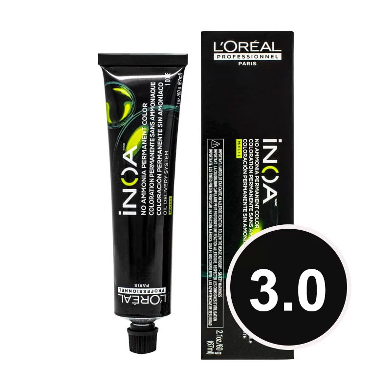 Loreal iNOA Permanent Hair Color 3.0 Deep Dark Brown 60g