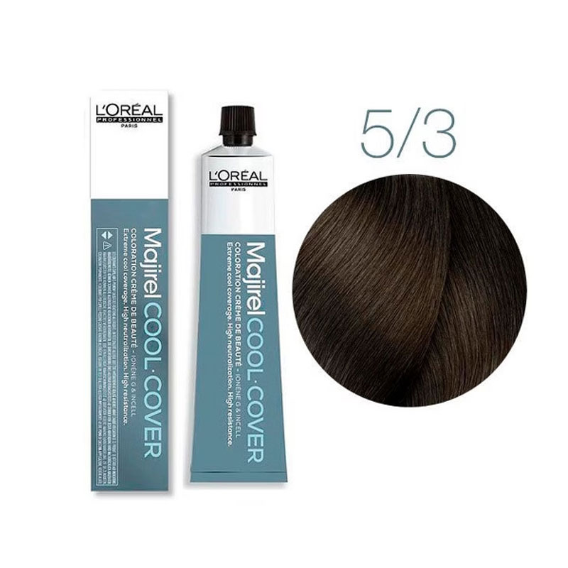 Loreal Majirel Permanent Hair Color Cool Cover CC5.3 Light Beige Golden Brown 50ml