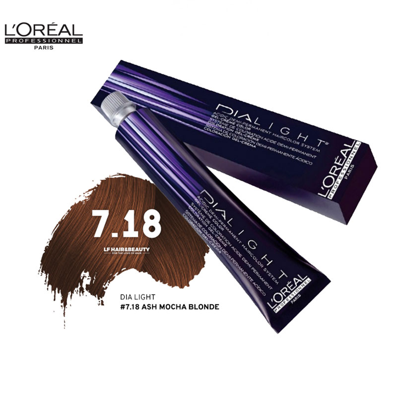 Loreal Dia Light Hair Colourant 7.18 Ash Mocha Blonde 50ml - LF