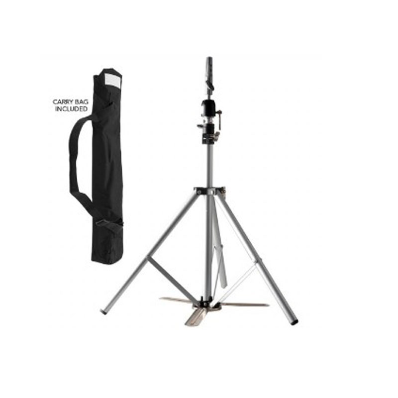 Mannequin Head Tripod with Foot Stabiliser - Silver