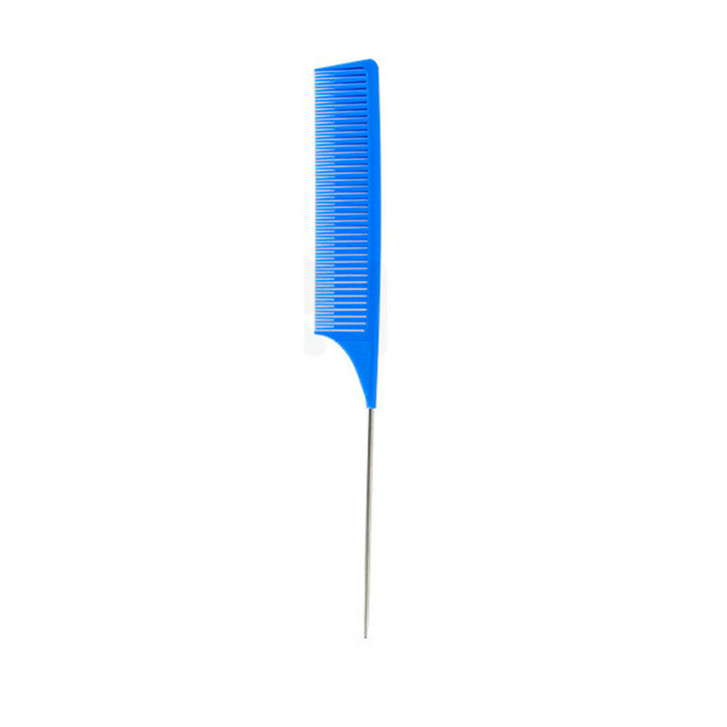 Metal Tail Weaving Comb - Blue