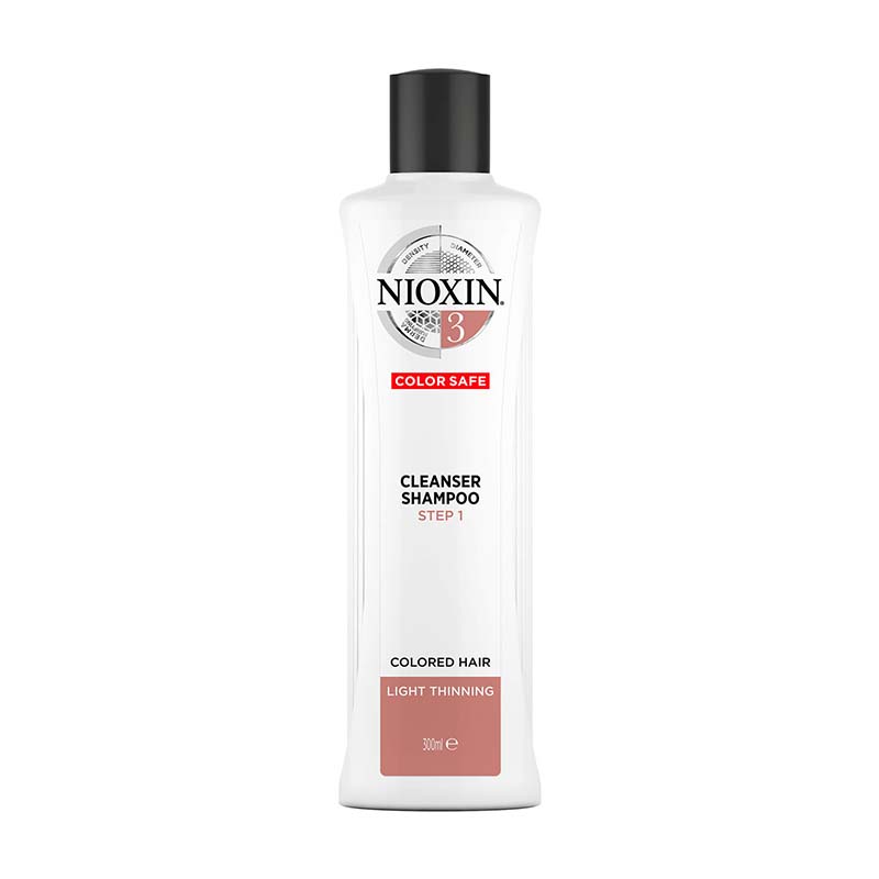 Nioxin System 3 Cleanser Shampoo (Colored Hair, Progressed Thinning, Color Safe) 300ml