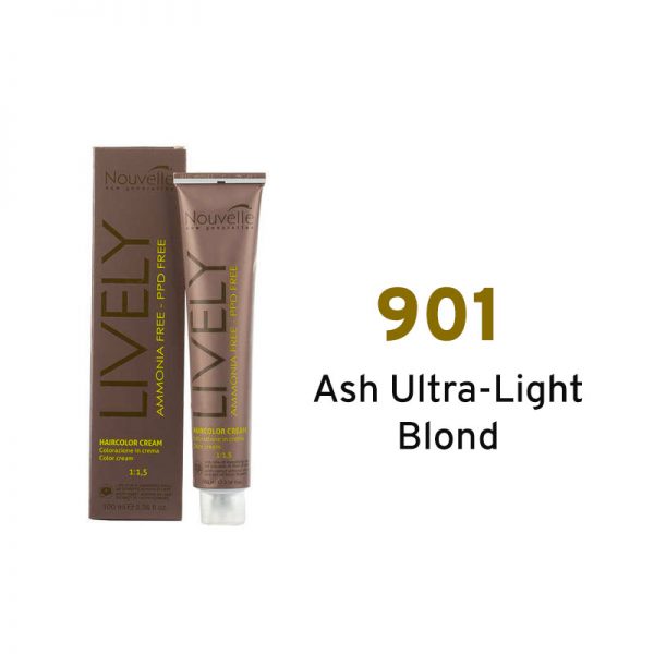 Nouvelle Lively Ammonia Free Hair Color Ash Ultra-Light Blonde 901