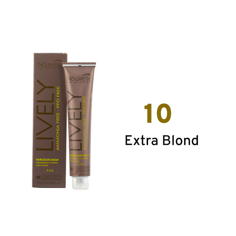 Nouvelle Lively Ammonia Free Hair Color Extra Blond 10