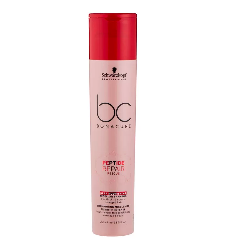 Schwarzkopf BC Bonacure - Peptide Repair Rescue Micellar Shampoo For Thick to Normal Damaged Hair 250ml