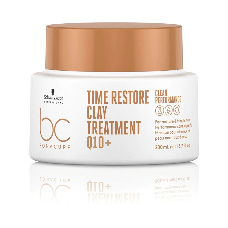 Schwarzkopf BC Bonacure - Q10+ Time Restore Clay Treatment For Mature and Fragile Hair - 200ml