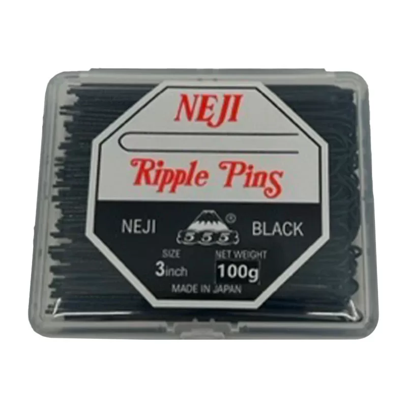 555 - Neji Ripple Pins 3 inch Black 100g