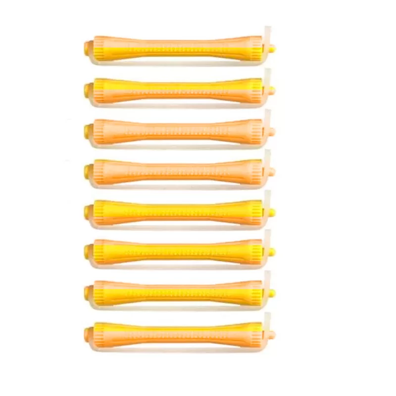 Perm Roller cold wave rods 8*91mm Yellow and Pink - 12pcs