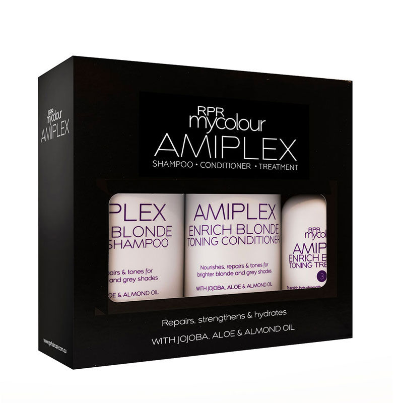 RPR MyColor Amiplex Enrich Blonde Shampoo & Conditioner & Treatment Kit