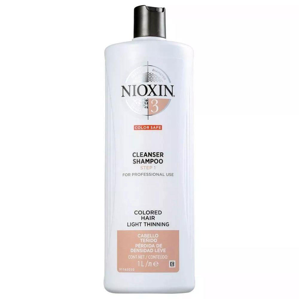 Nioxin System 3 Cleanser Shampoo (Colored Hair, Progressed Thinning, Color Safe) 1000 ml