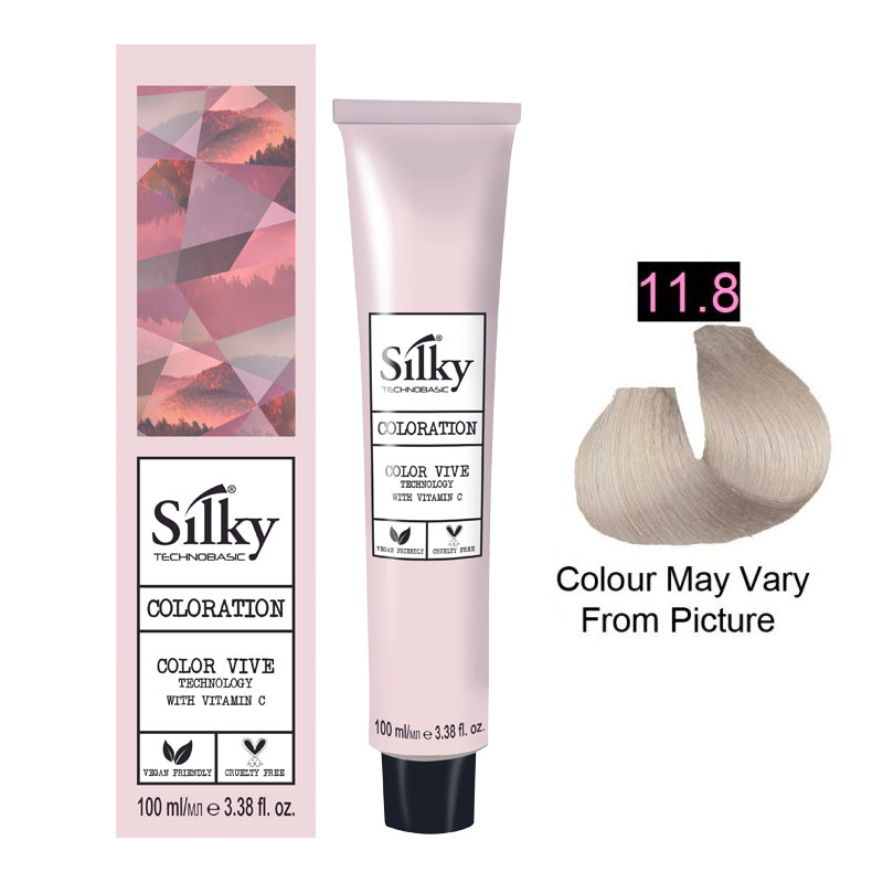 Silky 11.8/11P Permanent Hair Color 100ml - LEVEL 11.8 ULTRALIGHT INTENSE PEARL BLONDE
