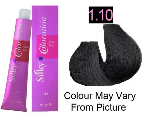 Silky 1.10/1A Permanent Hair Color 100ml - Blue Black