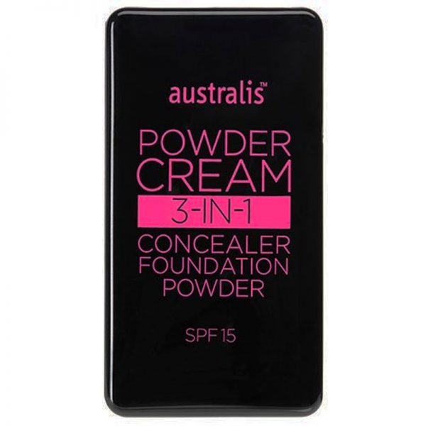 Australis Powder Cream 3-in-1 Concealer, Foundation & Powder - Discreetly Beige