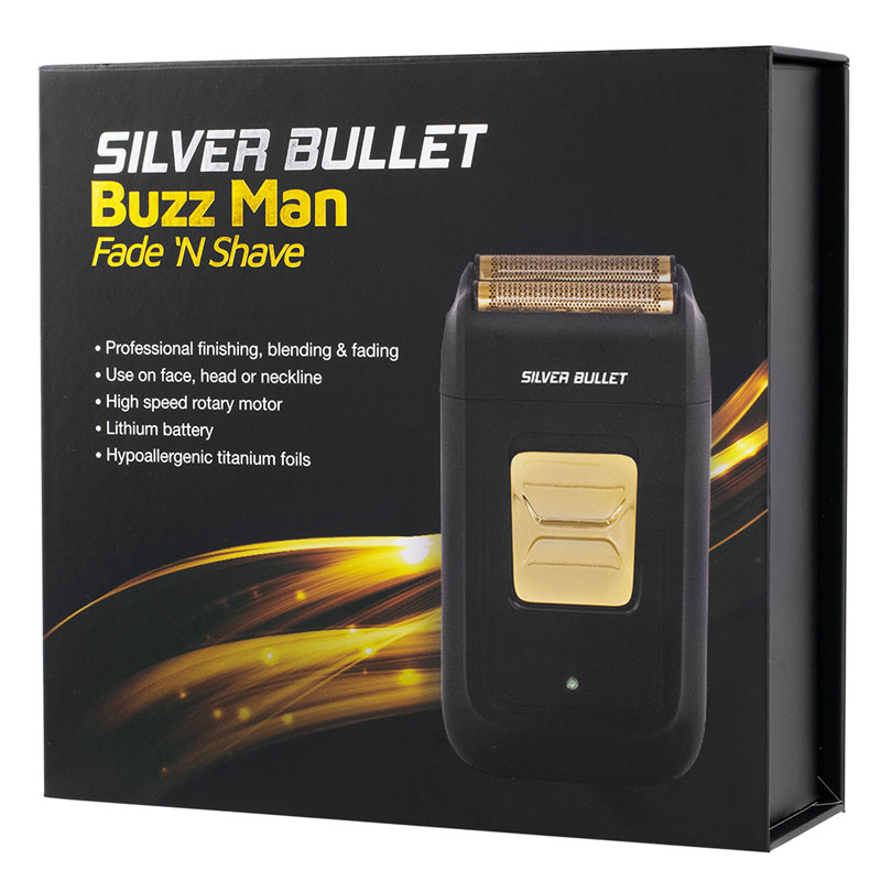 Silver Bullet Buzz Man Fade Shave Gold Foil Shaver