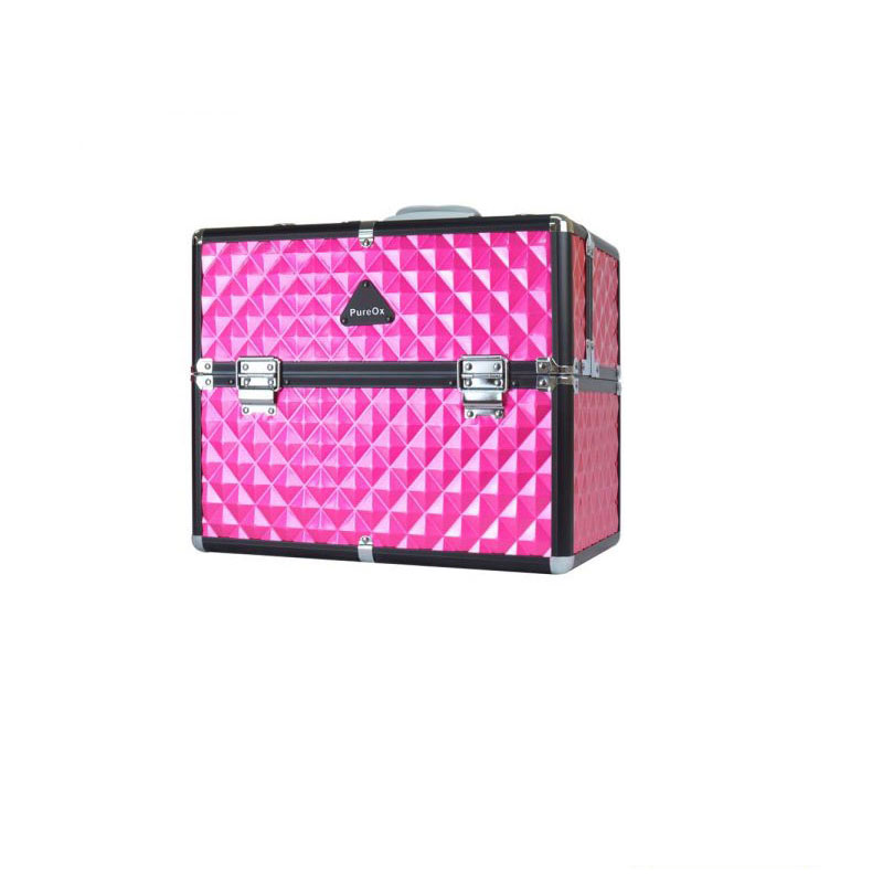 PureOx Train Beauty Case Hot Pink Multi-purpose Makeup Travel Case