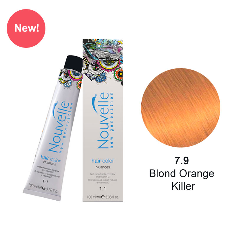 Nouvelle New Generation Hair Color Nuances 1:1 100ml - Blond Orange Killer 7.9