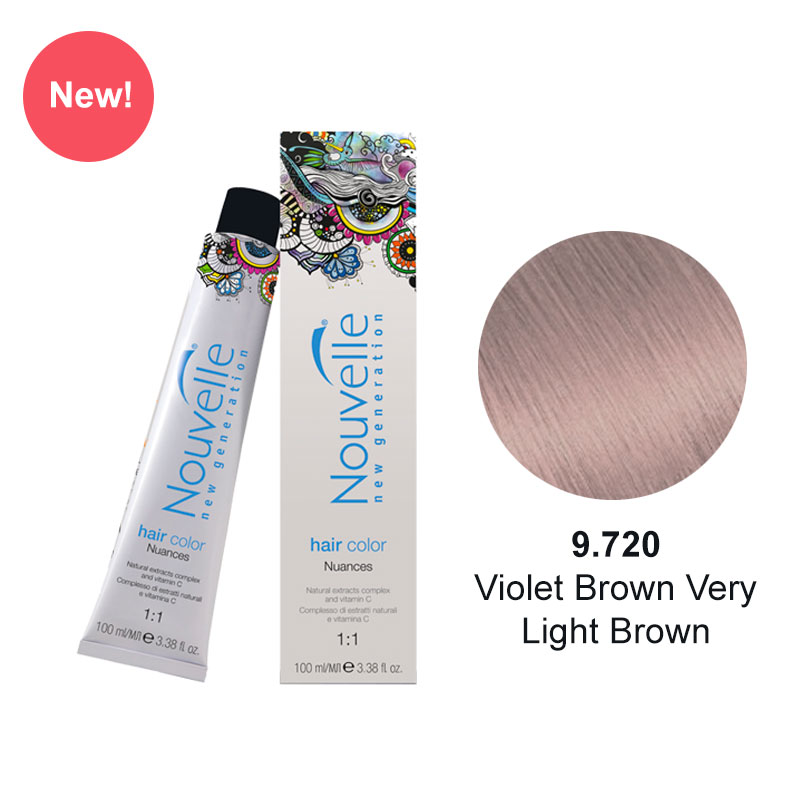 Nouvelle New Generation Hair Color Nuances 1:1 100ml - Violet Brown Very Light Blonde 9.720
