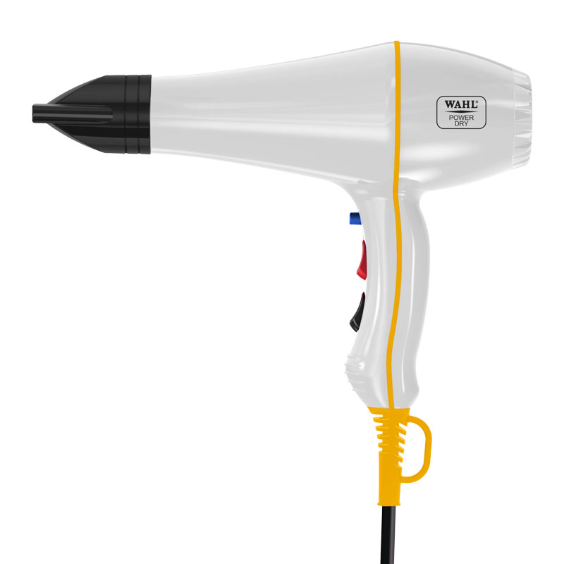 Wahl Powerdry 2000W Professional Hair Dryer Tourmaline Ionic - 2 Nozzles -  White - LF Hair and Beauty Supplies