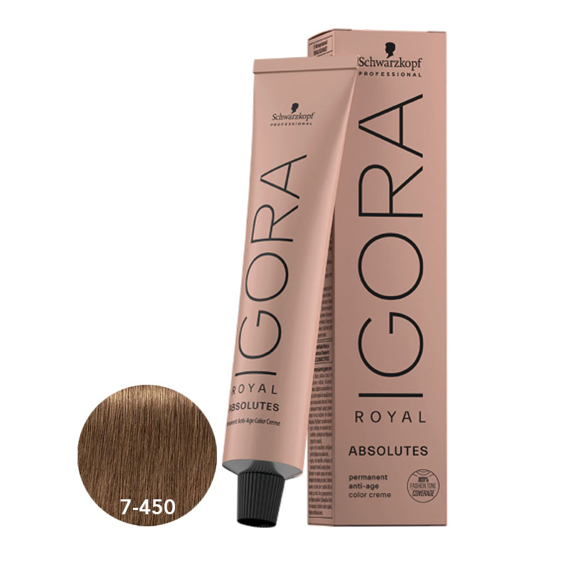 Schwarzkopf Igora Royal 7-450 Medium Blonde Beige Gold Natural 60ml