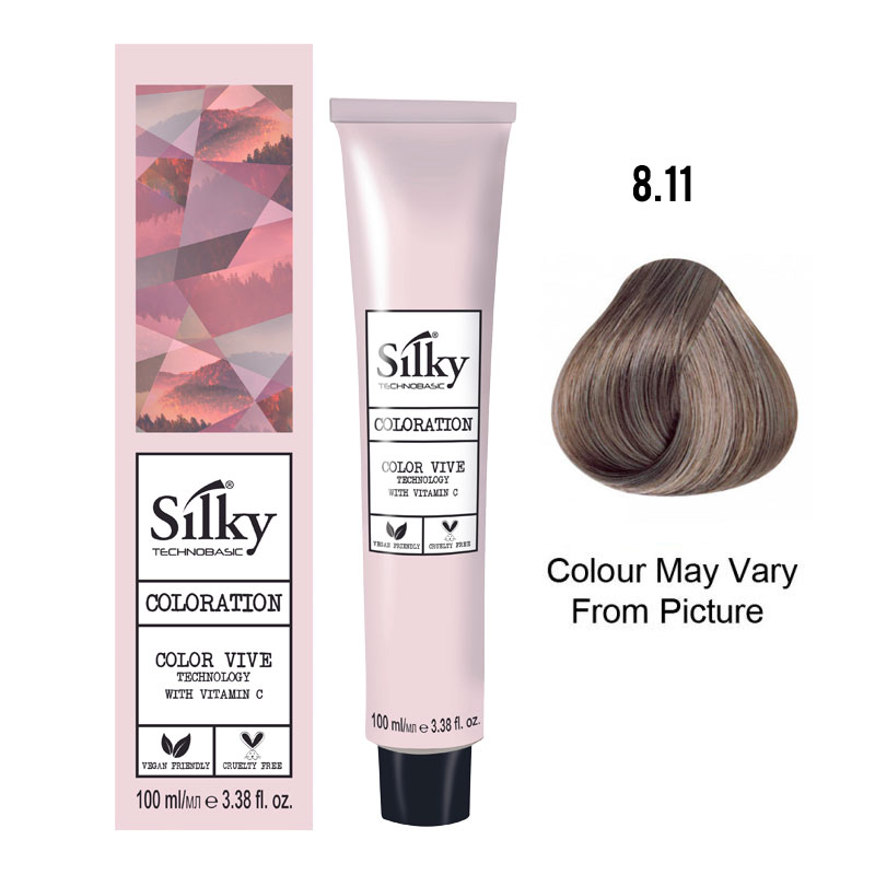 Silky Color 8.11 Light Intense Ash Blonde 100ml