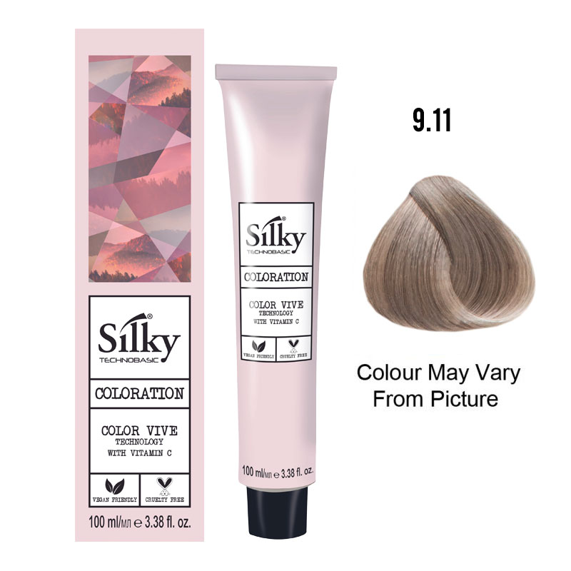 Silky Color 9.11 Very Light Intense Ash Blonde 100ml