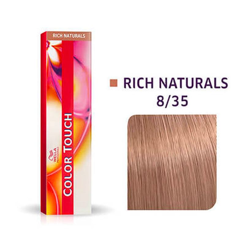 Wella Color Touch Semi-Permanent Cream 8/35 Light Blonde Gold Mahogany 60g  - LF Hair and Beauty Supplies