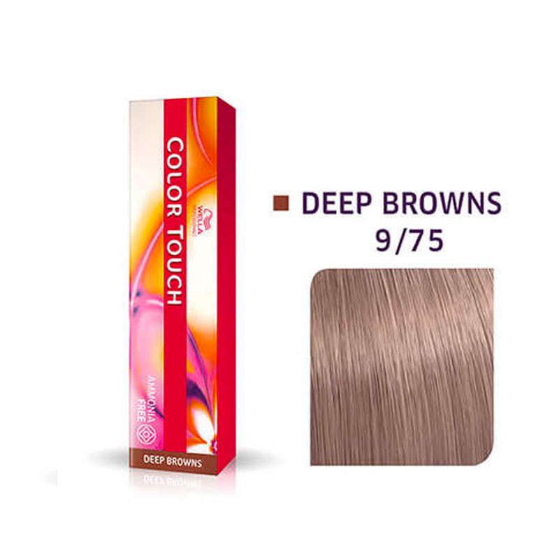 Wella Color Touch Semi-Permanent Cream 9/75 Very Light Blonde Brown Mahogany 60g
