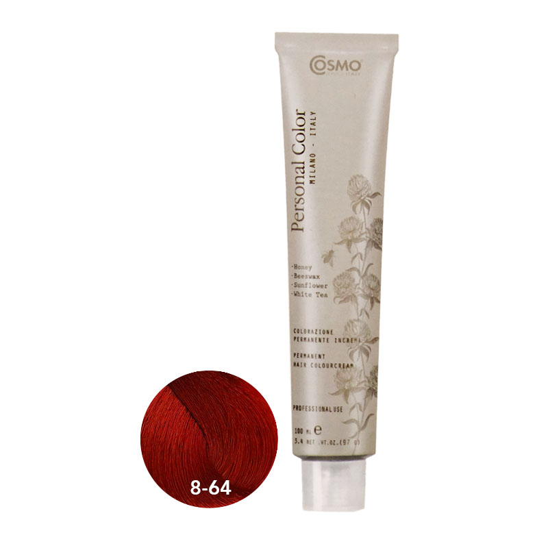 ** Buy 12 get 1 Free ** Cosmo Service Personal Color Permanent Cream 100ml - Brilliant Red Light Blond 8.64