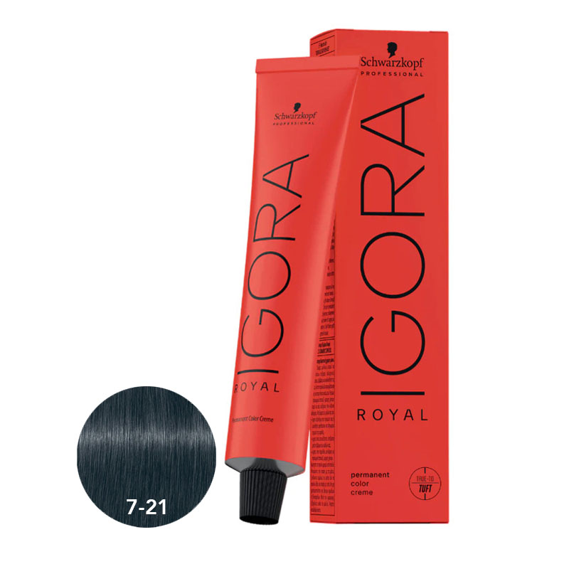 Schwarzkopf Igora Royal 7-21 Medium Blonde Ash Cendre 60ml