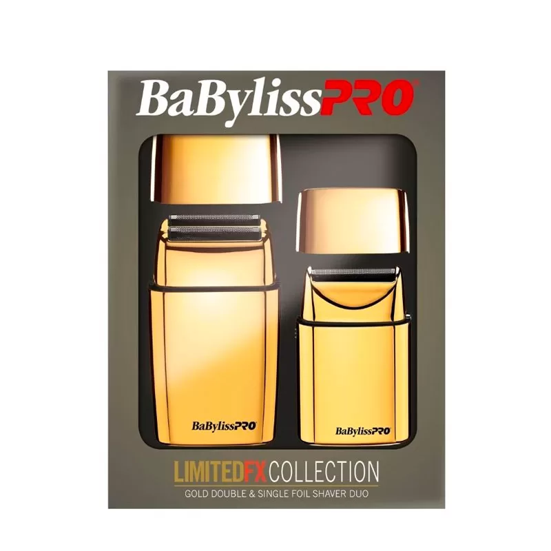 BaBylissPRO LimitedFX Collection - Gold Single & Double Foil Shaver Duo