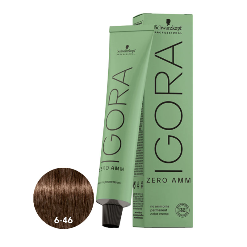 Schwarzkopf Igora Zero Ammonia Color Creme 6-46 Dark Blonde Beige Chocolate 60ml