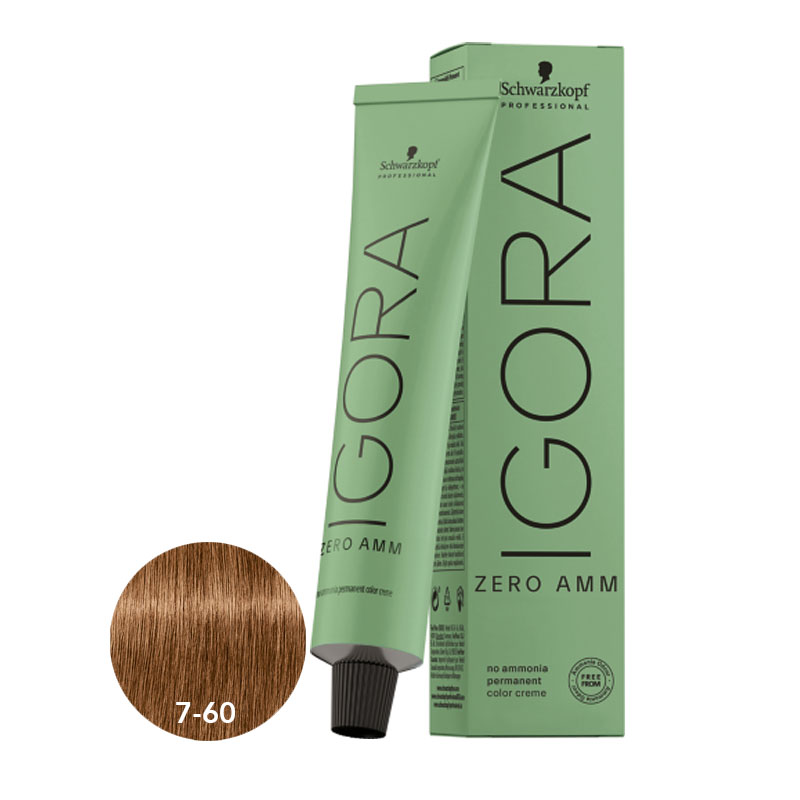 Schwarzkopf Igora Zero Ammonia Color Creme 7-60 Medium Blonde Chocolate Natural 60ml