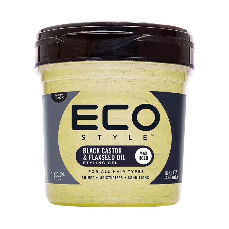 Eco Style Professional Styling Gel Black Castor & Flaxseed Oil 473mL