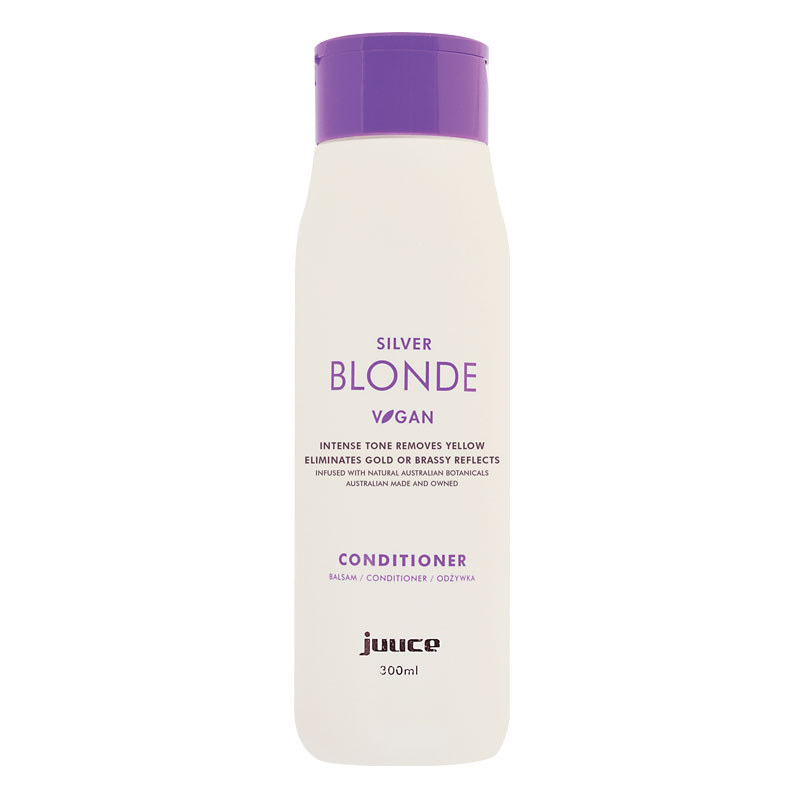 Juuce Silver Blonde Intense Tone Removes Yellow Eliminates Gold or Brassy Reflects Conditioner 300ml