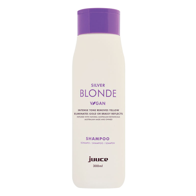 Juuce Silver Blonde Intense Tone Removes Yellow Eliminates Gold or Brassy Reflects Shampoo 300ml